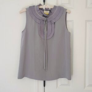 Kate Spade New York Gray 100% silk sleeveless Blouse